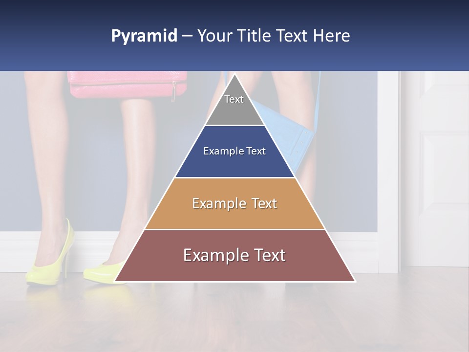 A Pair Of Women's Legs With High Heels And A Purse PowerPoint Template