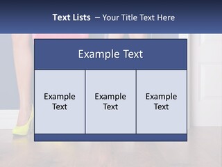 A Pair Of Women's Legs With High Heels And A Purse PowerPoint Template