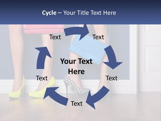 A Pair Of Women's Legs With High Heels And A Purse PowerPoint Template