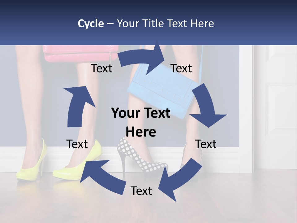 A Pair Of Women's Legs With High Heels And A Purse PowerPoint Template