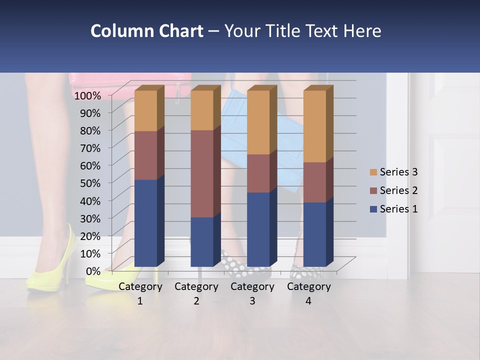 A Pair Of Women's Legs With High Heels And A Purse PowerPoint Template