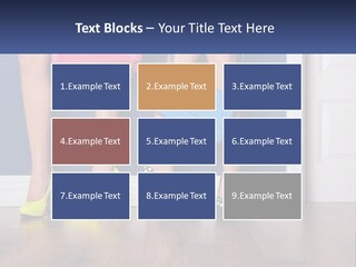 A Pair Of Women's Legs With High Heels And A Purse PowerPoint Template