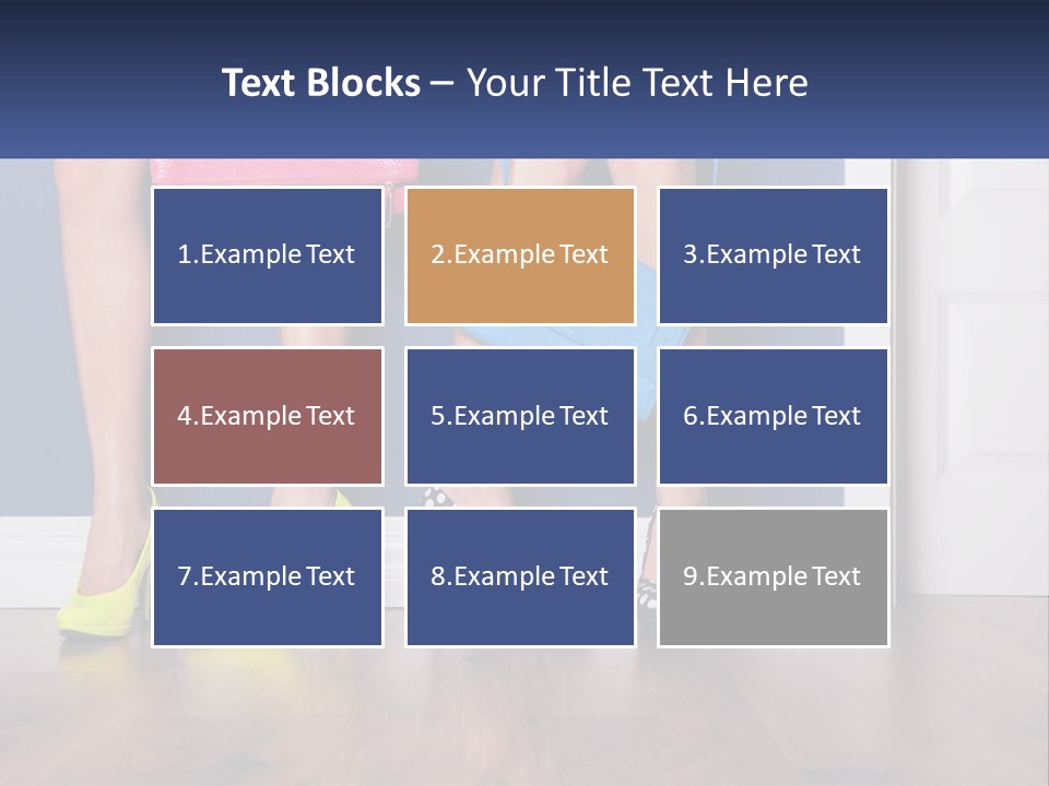 A Pair Of Women's Legs With High Heels And A Purse PowerPoint Template