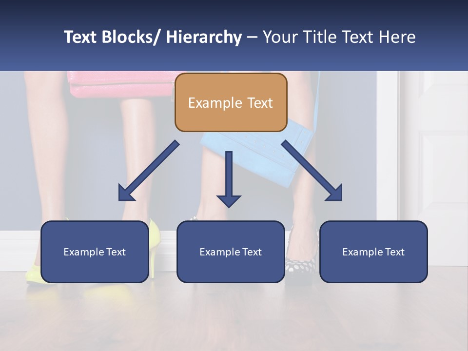 A Pair Of Women's Legs With High Heels And A Purse PowerPoint Template