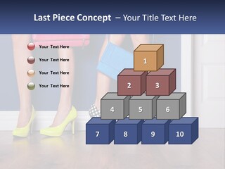 A Pair Of Women's Legs With High Heels And A Purse PowerPoint Template