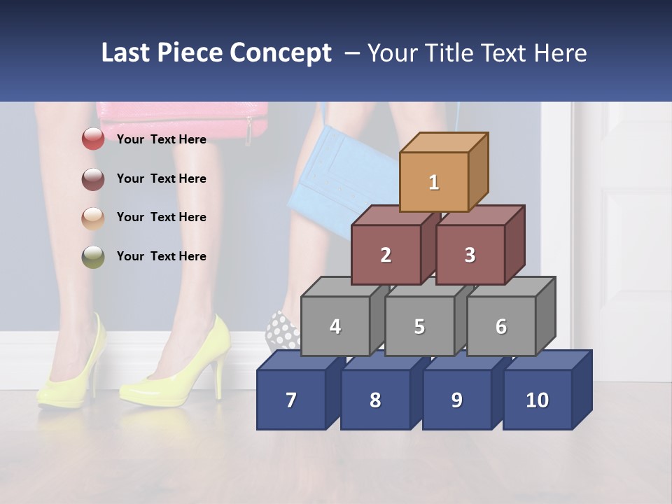 A Pair Of Women's Legs With High Heels And A Purse PowerPoint Template