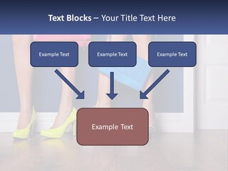 A Pair Of Women's Legs With High Heels And A Purse PowerPoint Template