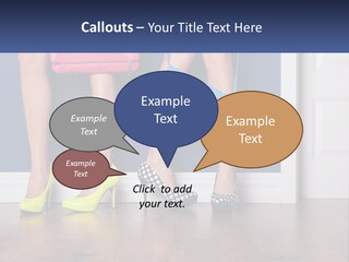 A Pair Of Women's Legs With High Heels And A Purse PowerPoint Template