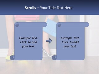 A Pair Of Women's Legs With High Heels And A Purse PowerPoint Template