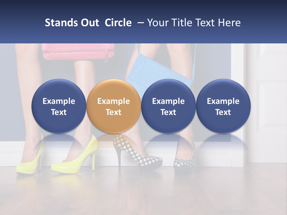 A Pair Of Women's Legs With High Heels And A Purse PowerPoint Template