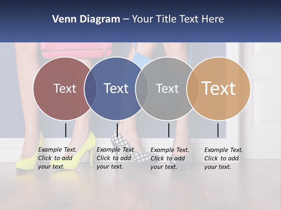 A Pair Of Women's Legs With High Heels And A Purse PowerPoint Template