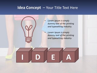 A Pair Of Women's Legs With High Heels And A Purse PowerPoint Template