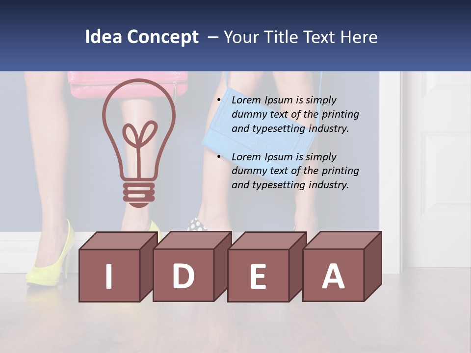 A Pair Of Women's Legs With High Heels And A Purse PowerPoint Template