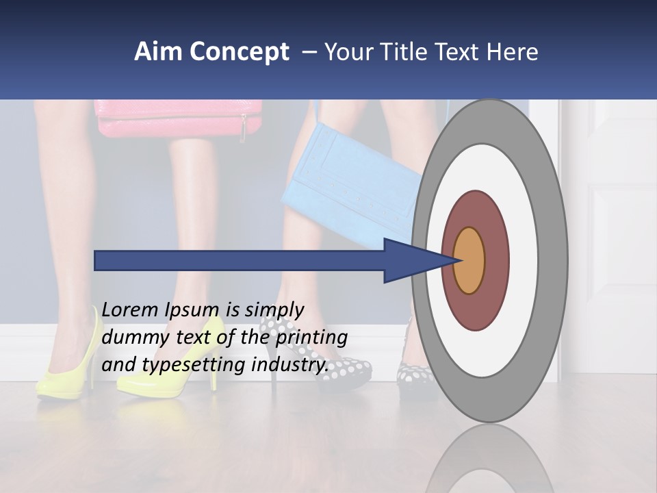 A Pair Of Women's Legs With High Heels And A Purse PowerPoint Template