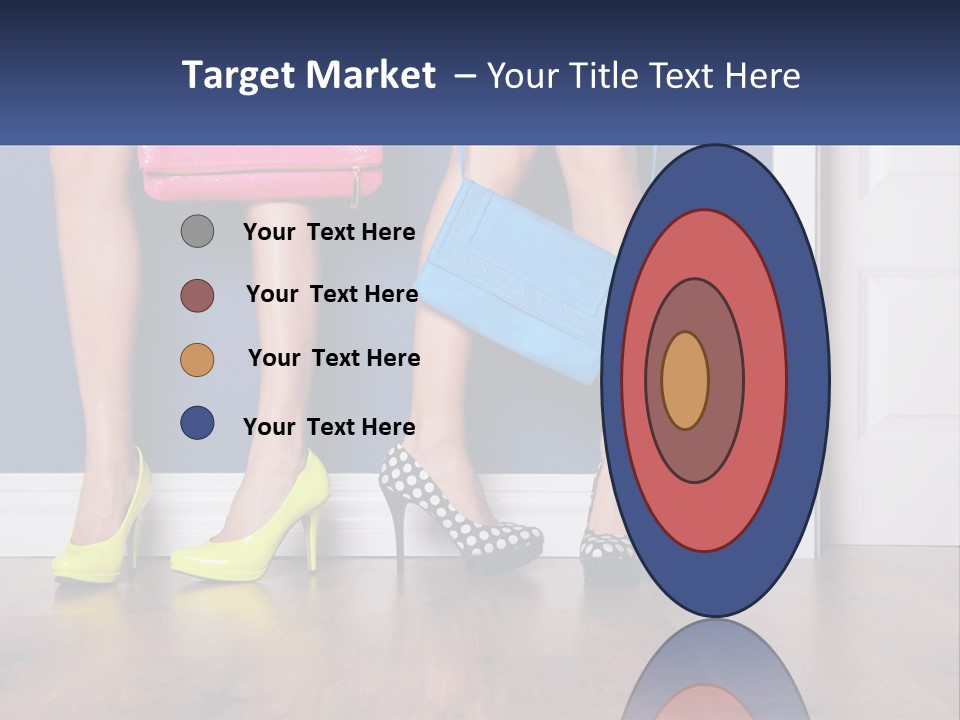 A Pair Of Women's Legs With High Heels And A Purse PowerPoint Template