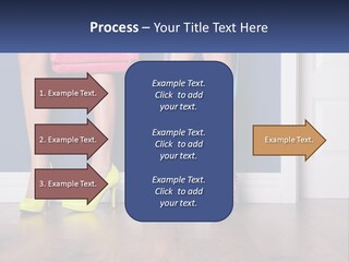 A Pair Of Women's Legs With High Heels And A Purse PowerPoint Template