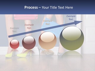 A Pair Of Women's Legs With High Heels And A Purse PowerPoint Template