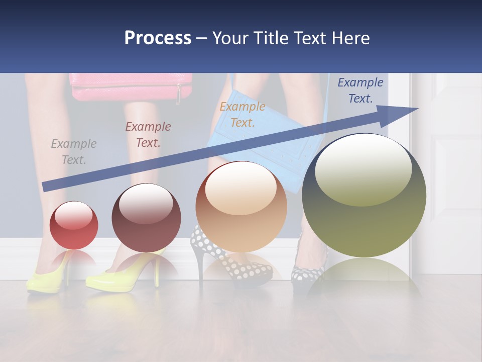 A Pair Of Women's Legs With High Heels And A Purse PowerPoint Template