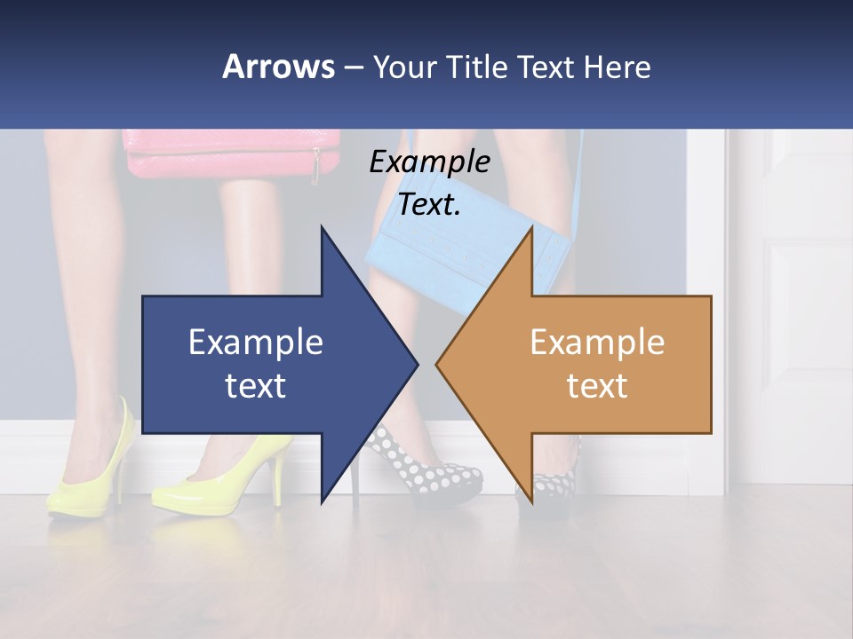 A Pair Of Women's Legs With High Heels And A Purse PowerPoint Template