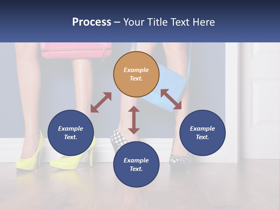 A Pair Of Women's Legs With High Heels And A Purse PowerPoint Template