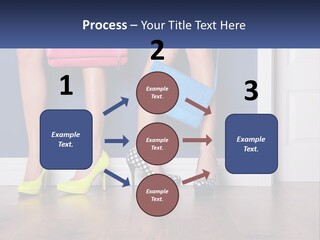 A Pair Of Women's Legs With High Heels And A Purse PowerPoint Template
