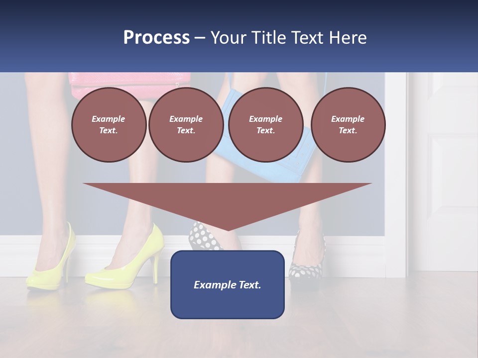 A Pair Of Women's Legs With High Heels And A Purse PowerPoint Template