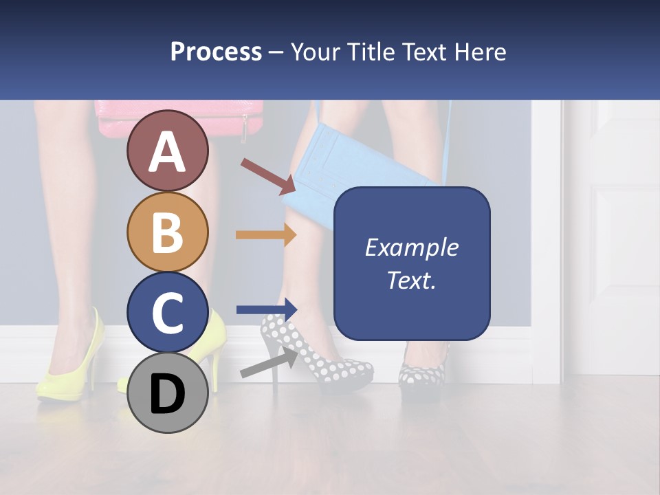 A Pair Of Women's Legs With High Heels And A Purse PowerPoint Template