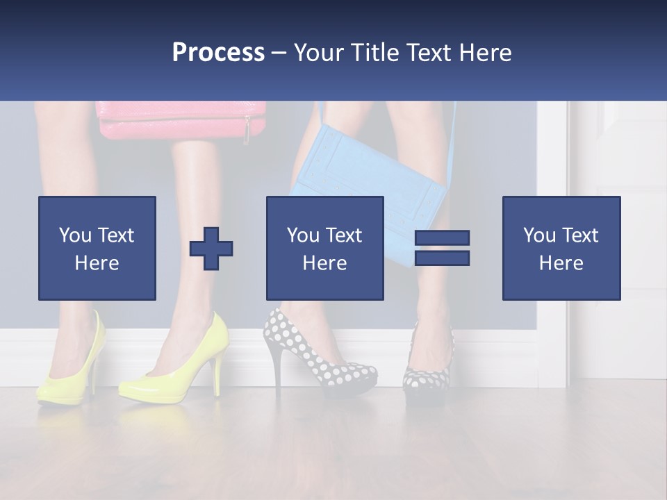 A Pair Of Women's Legs With High Heels And A Purse PowerPoint Template