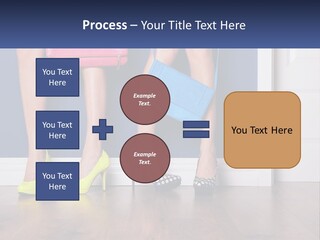 A Pair Of Women's Legs With High Heels And A Purse PowerPoint Template