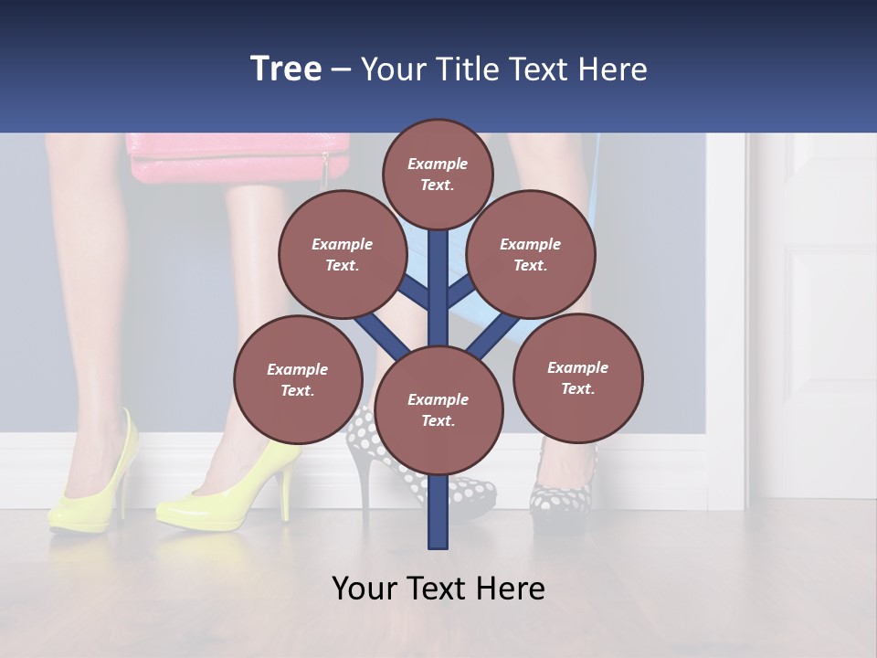 A Pair Of Women's Legs With High Heels And A Purse PowerPoint Template