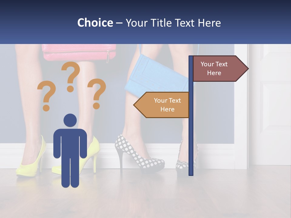 A Pair Of Women's Legs With High Heels And A Purse PowerPoint Template