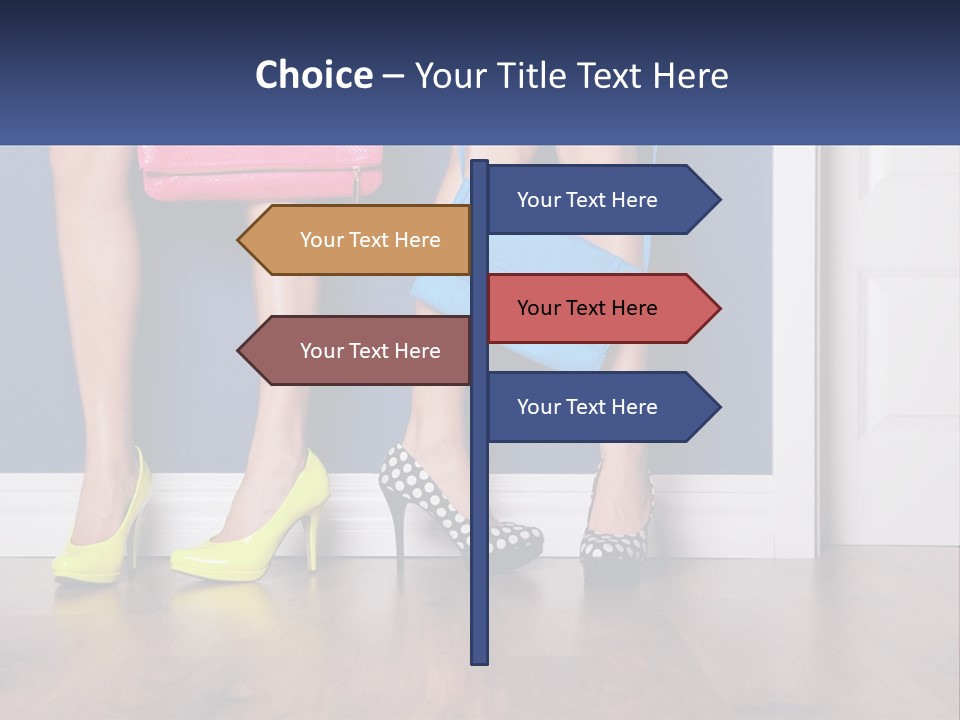 A Pair Of Women's Legs With High Heels And A Purse PowerPoint Template