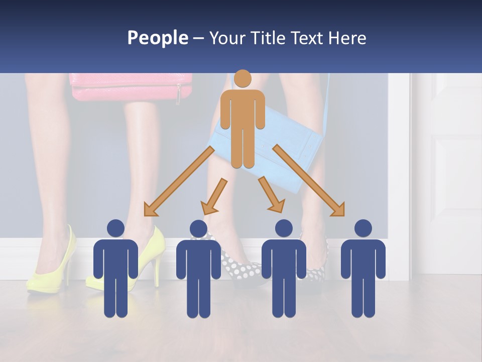 A Pair Of Women's Legs With High Heels And A Purse PowerPoint Template