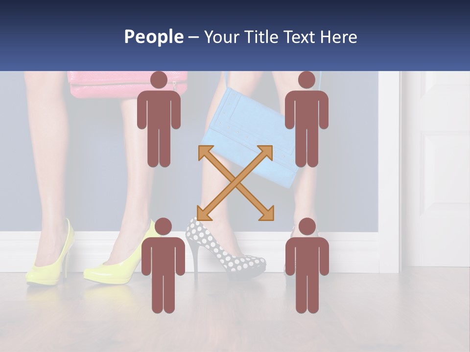 A Pair Of Women's Legs With High Heels And A Purse PowerPoint Template