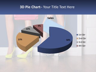 A Pair Of Women's Legs With High Heels And A Purse PowerPoint Template