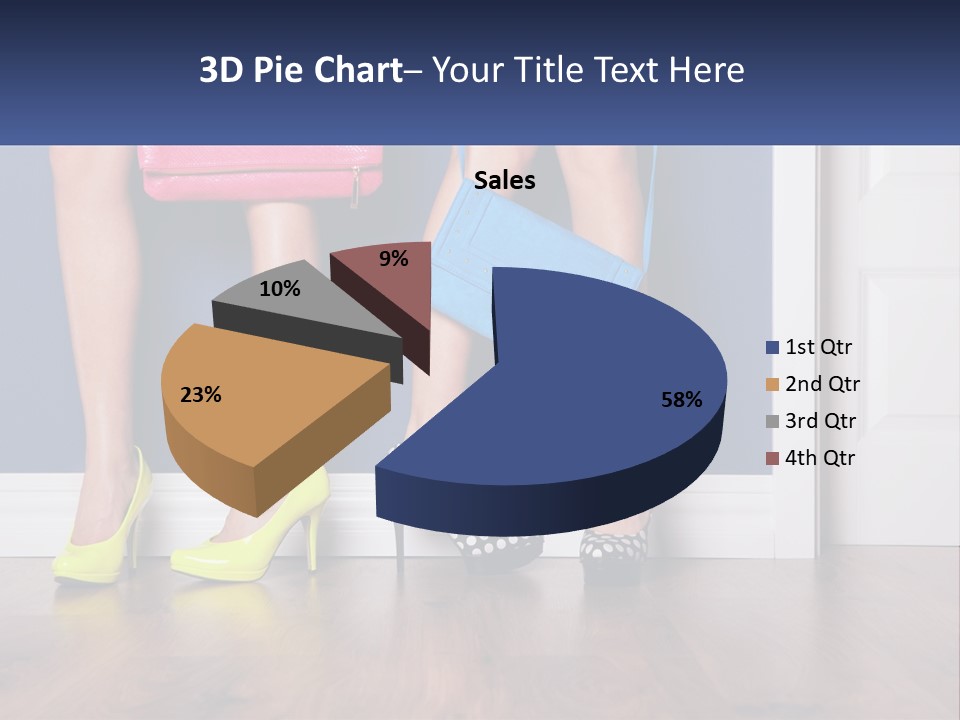 A Pair Of Women's Legs With High Heels And A Purse PowerPoint Template