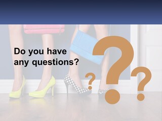 A Pair Of Women's Legs With High Heels And A Purse PowerPoint Template