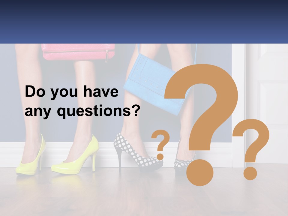 A Pair Of Women's Legs With High Heels And A Purse PowerPoint Template