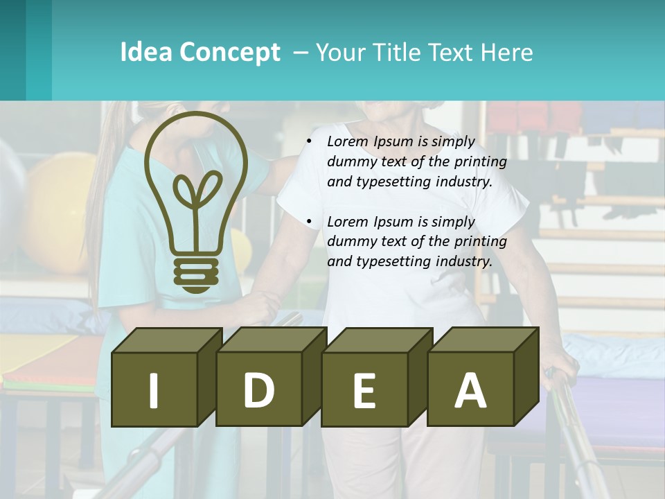 A Nurse And A Patient Shaking Hands In A Hospital PowerPoint Template