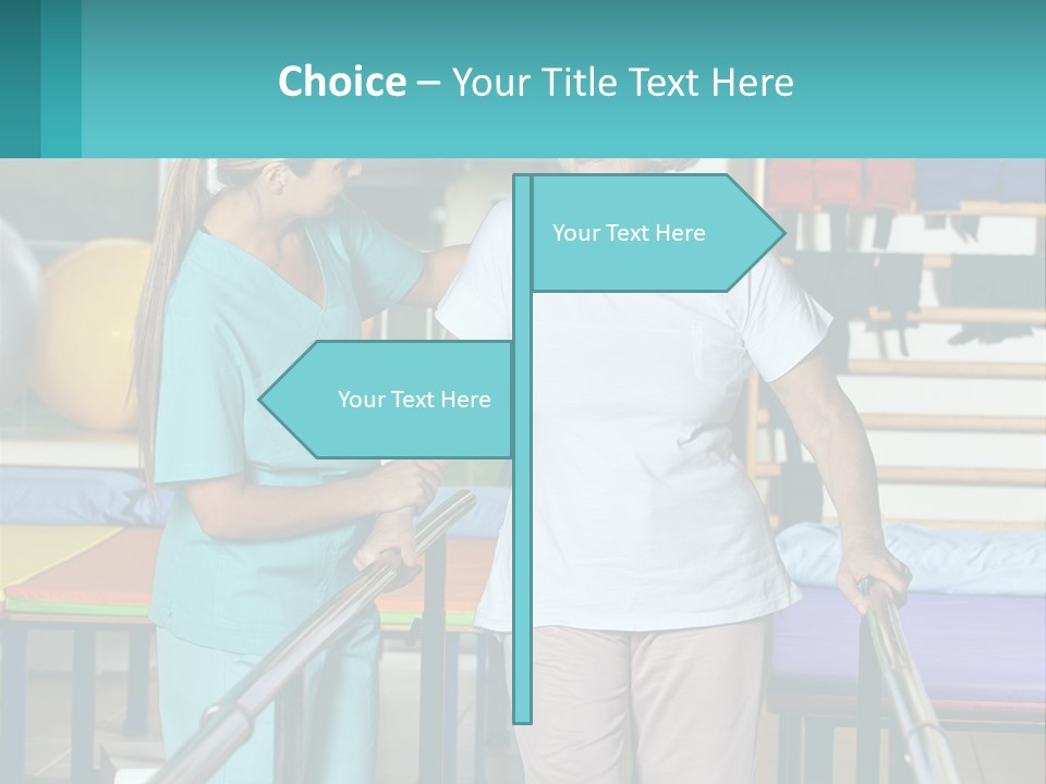 A Nurse And A Patient Shaking Hands In A Hospital PowerPoint Template