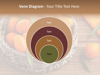 A Basket Filled With Oranges On Top Of A Bamboo Mat PowerPoint Template