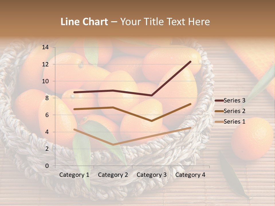A Basket Filled With Oranges On Top Of A Bamboo Mat PowerPoint Template