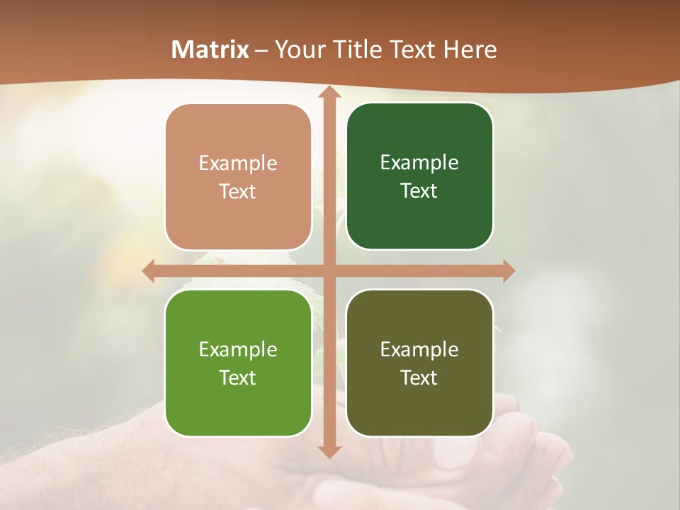 A Man Holding A Small Plant In His Hands PowerPoint Template