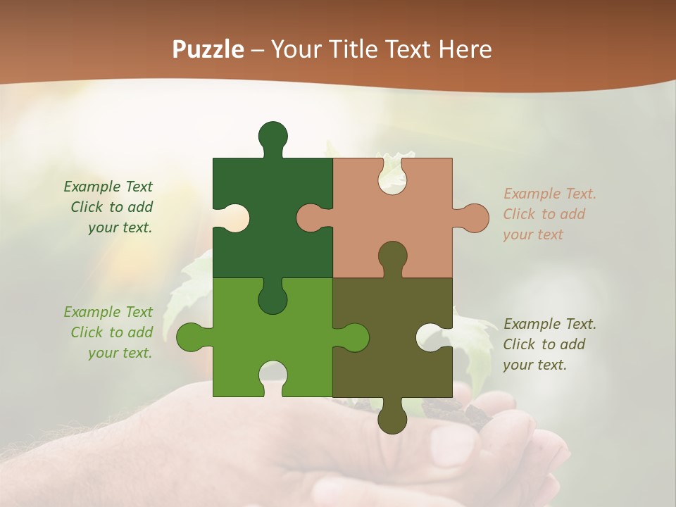 A Man Holding A Small Plant In His Hands PowerPoint Template