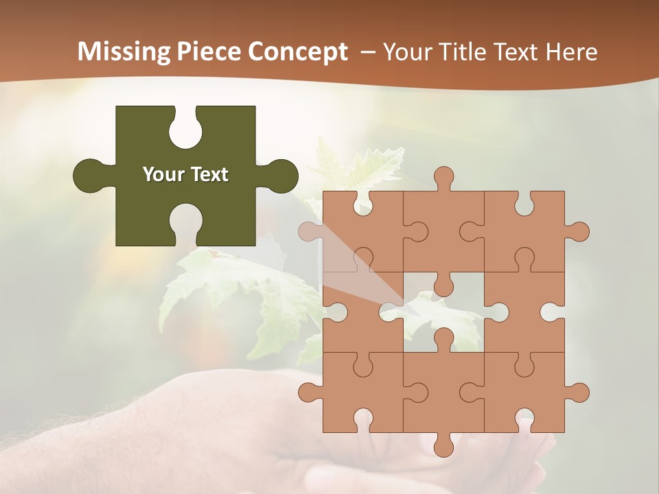 A Man Holding A Small Plant In His Hands PowerPoint Template