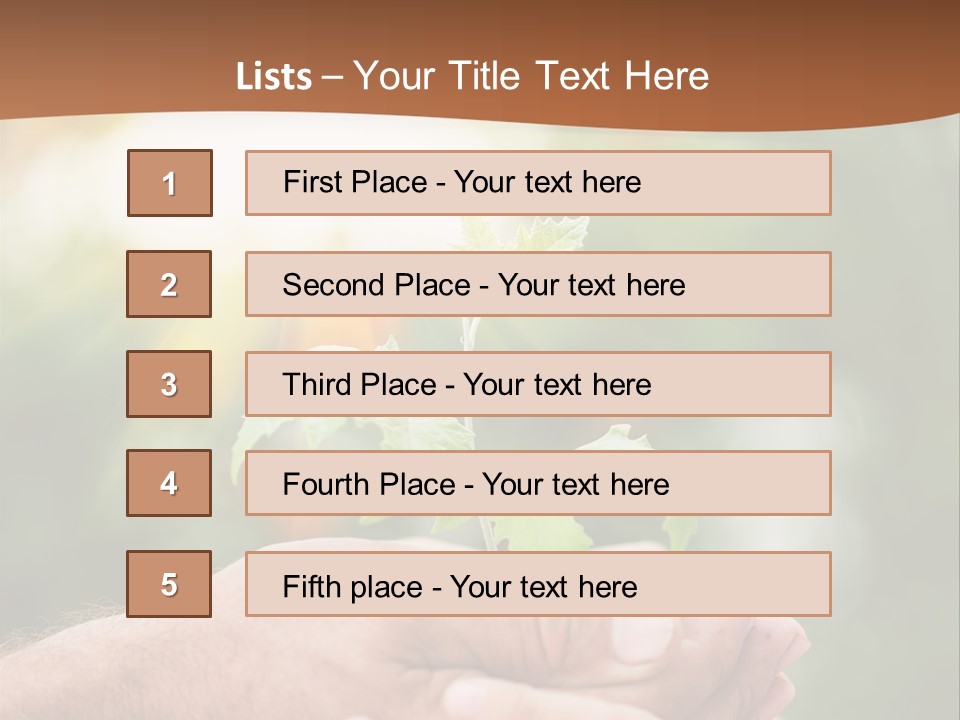 A Man Holding A Small Plant In His Hands PowerPoint Template