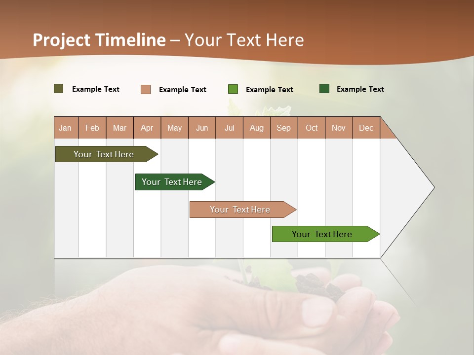 A Man Holding A Small Plant In His Hands PowerPoint Template