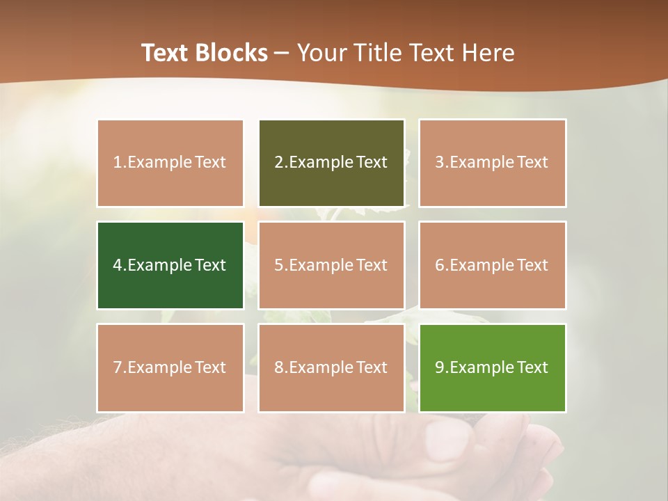 A Man Holding A Small Plant In His Hands PowerPoint Template