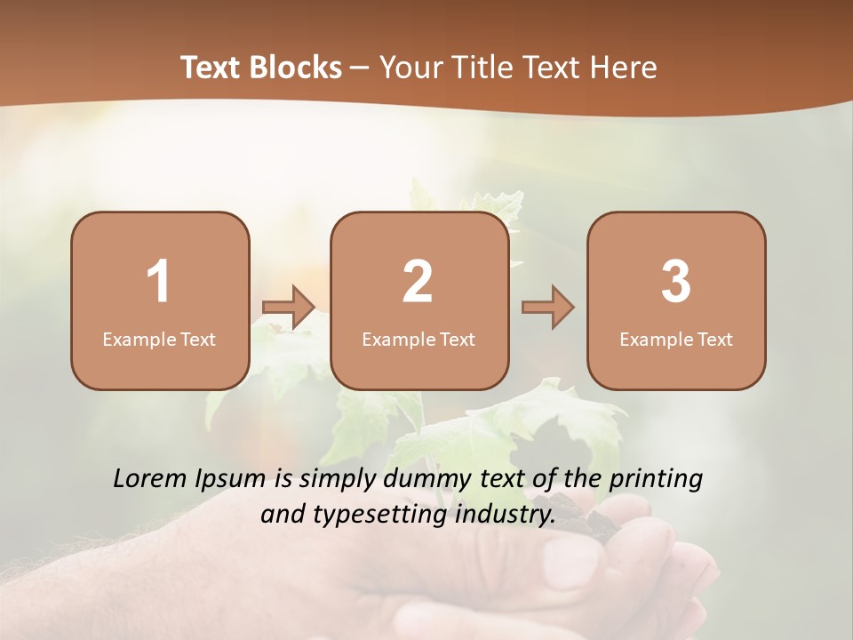 A Man Holding A Small Plant In His Hands PowerPoint Template