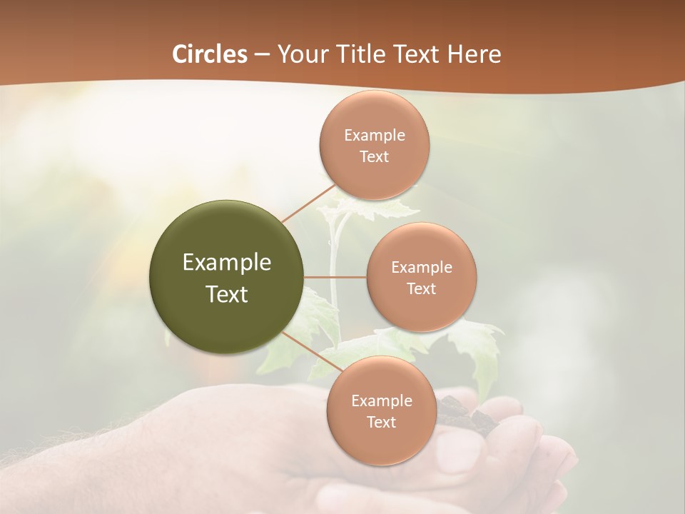 A Man Holding A Small Plant In His Hands PowerPoint Template